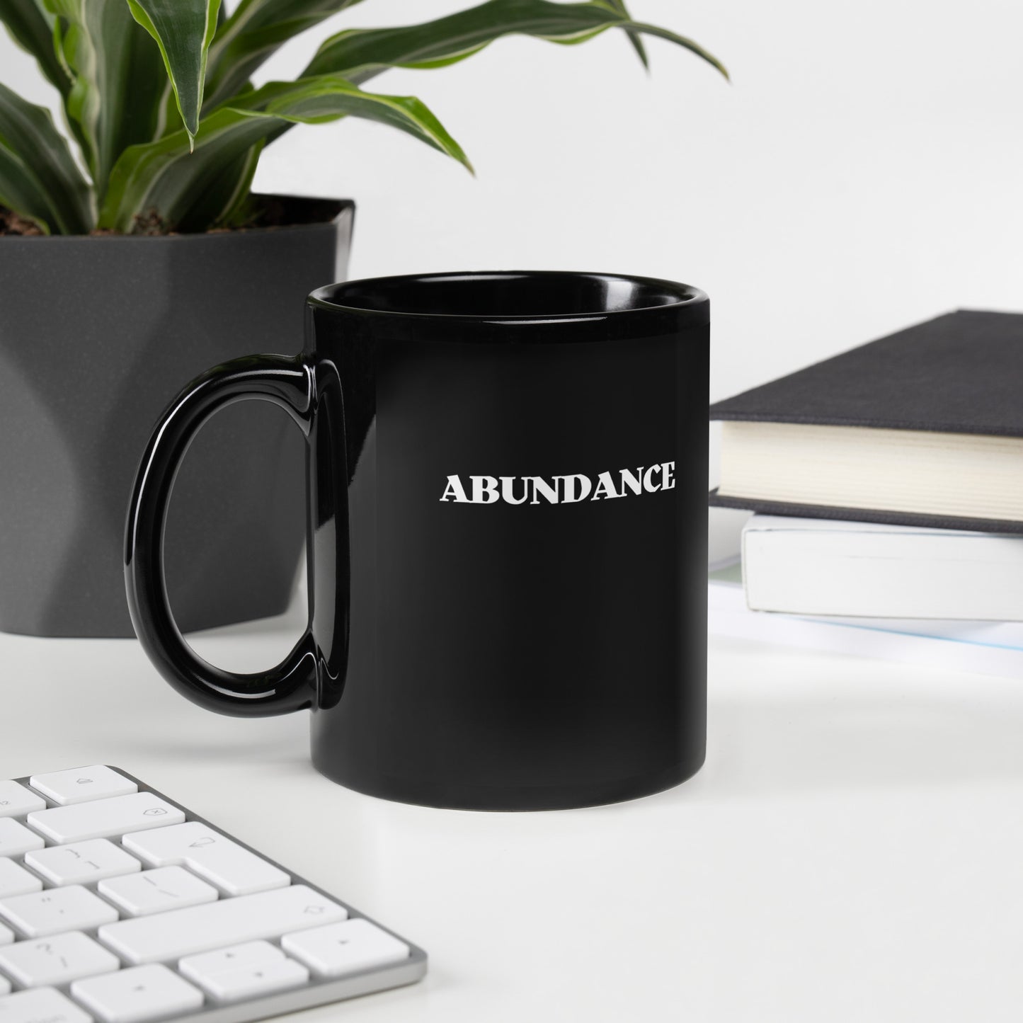 Abundance Black Glossy Mug