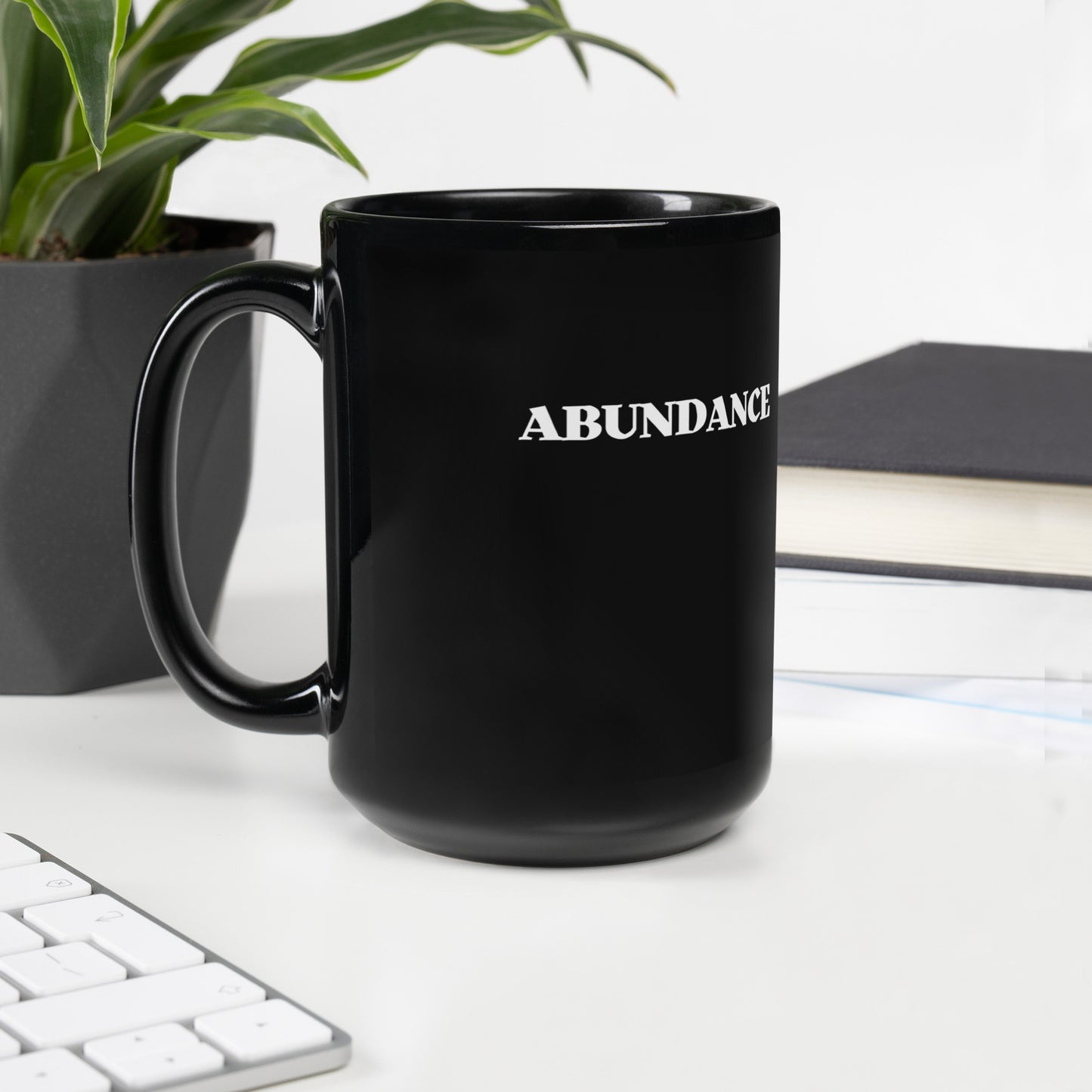 Abundance Black Glossy Mug