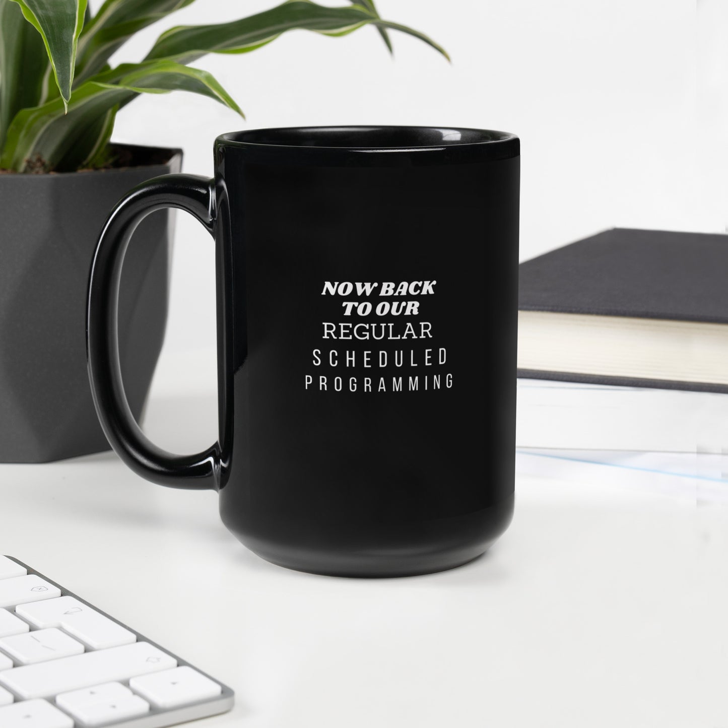 Abundance Black Glossy Mug