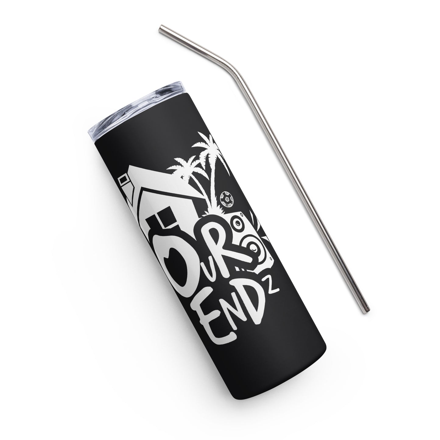 Tumbler Stainless Steel Black/White Logo