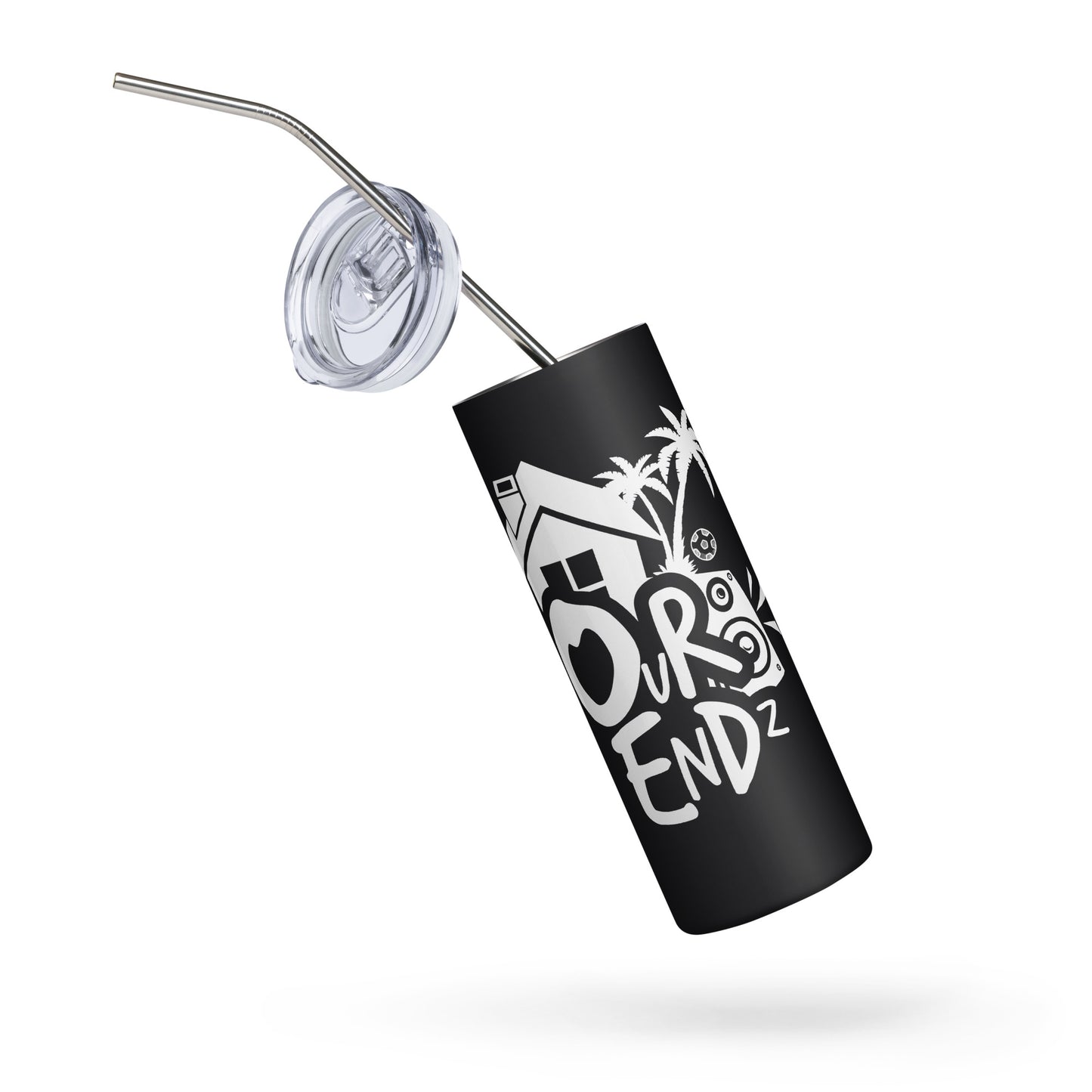 Tumbler Stainless Steel Black/White Logo