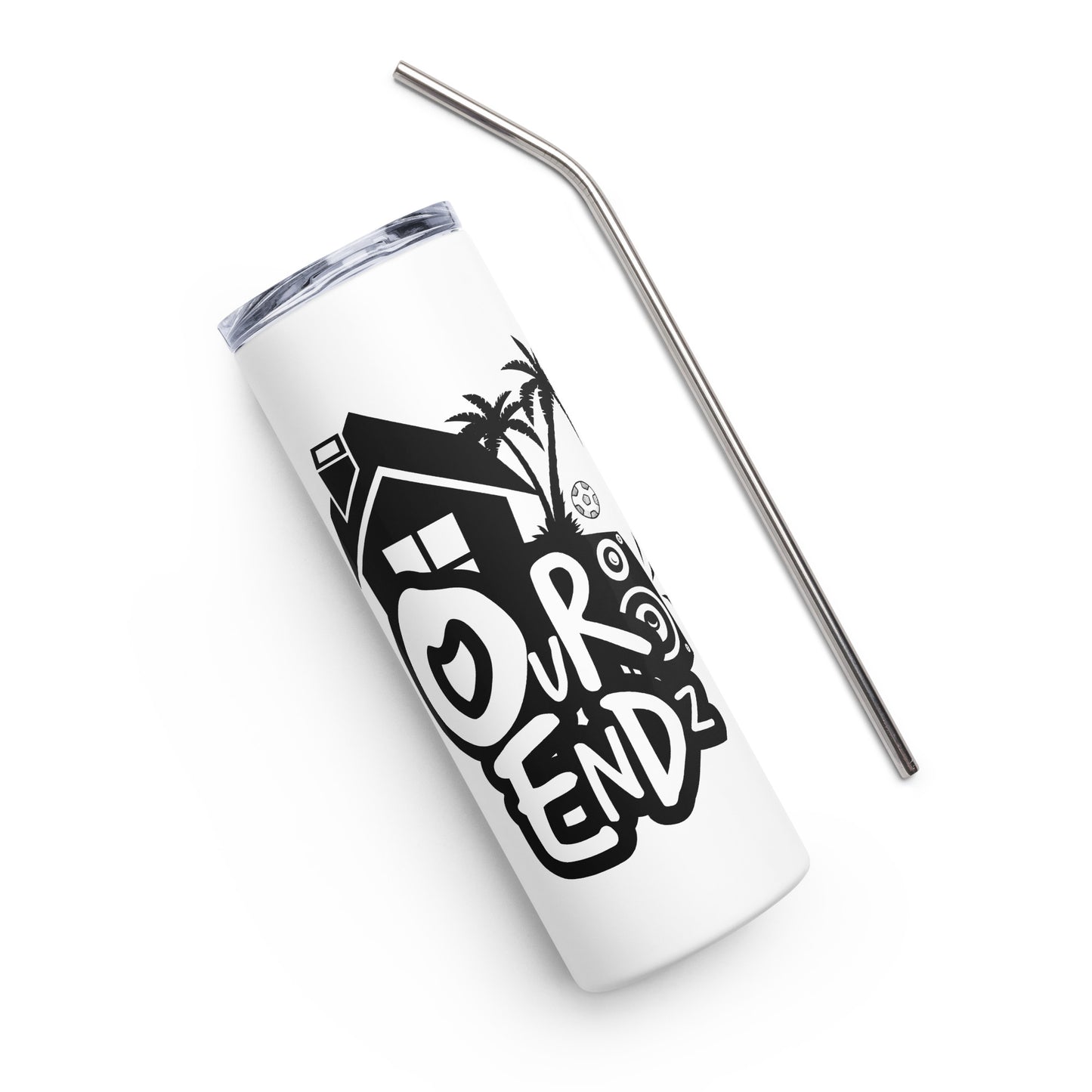 Tumbler Stainless Steel White/Logo