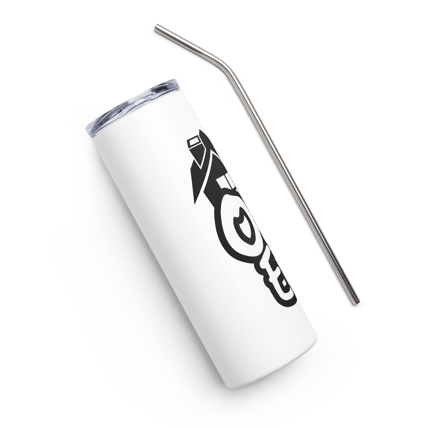 Tumbler Stainless Steel White/Logo